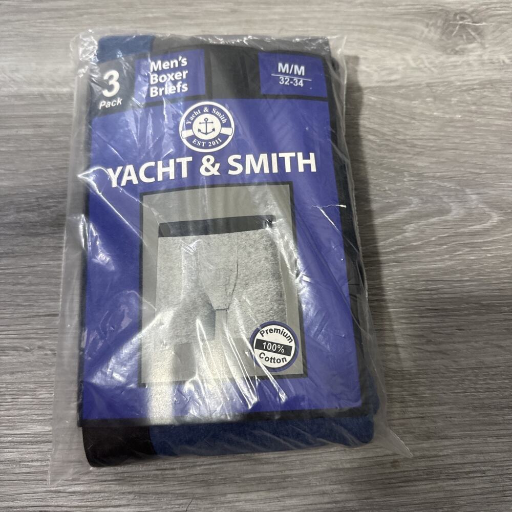 4 for $20 Men’s Yacht & Smith Boxer Briefs, 3 Pack, Medium